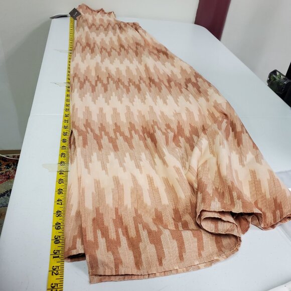 Pure Jill Womens Coastal Artsy Ikat Maxi Dress Size 2X Orange Sleeveless NWT - Picture 10 of 12